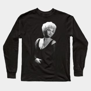 Bluesy Elegance James Retro Music Iconic Couture Threads Long Sleeve T-Shirt